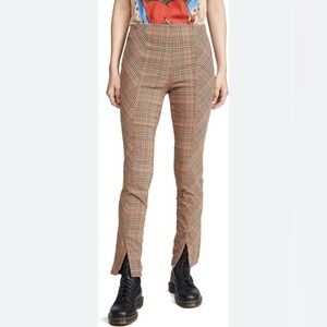 Free People Plaid Cropped Pants